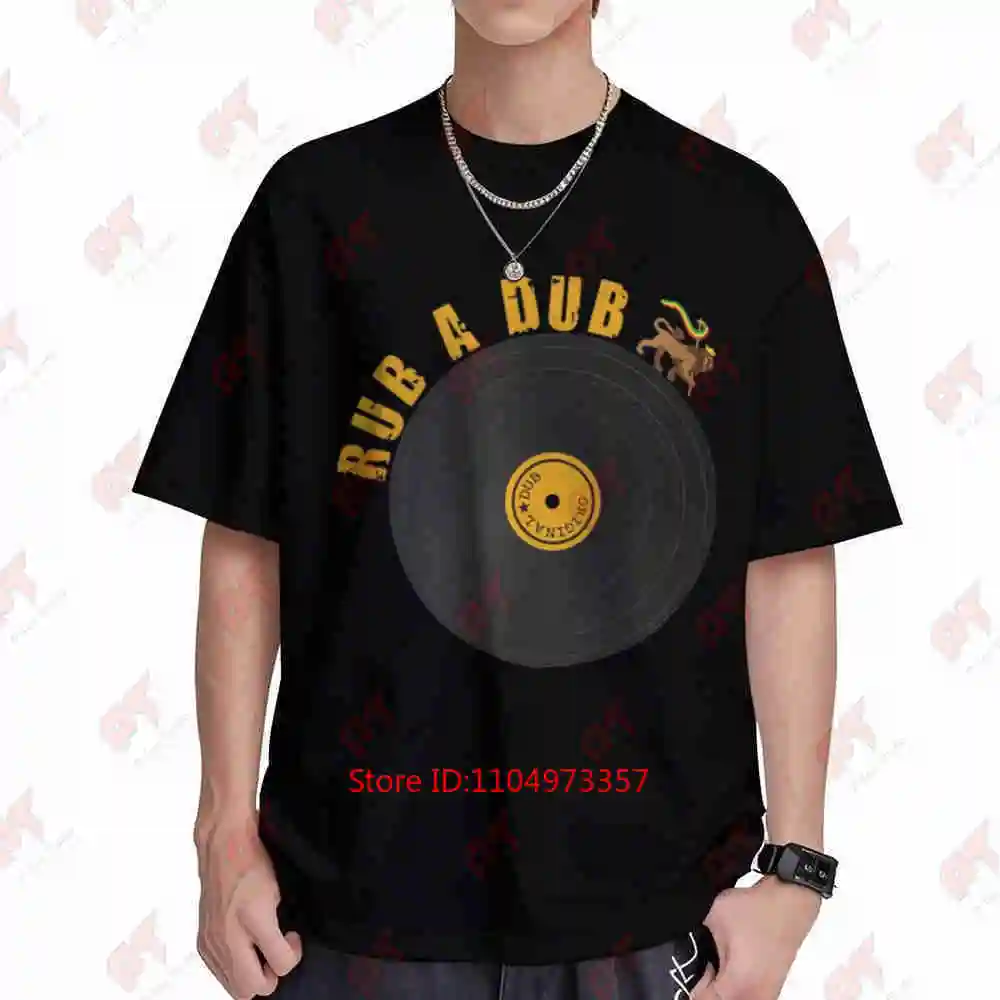 Rub A Dub Reggae Record Jamaican Sound System Short Sleeve Tee 100% Cotton T-Shirt