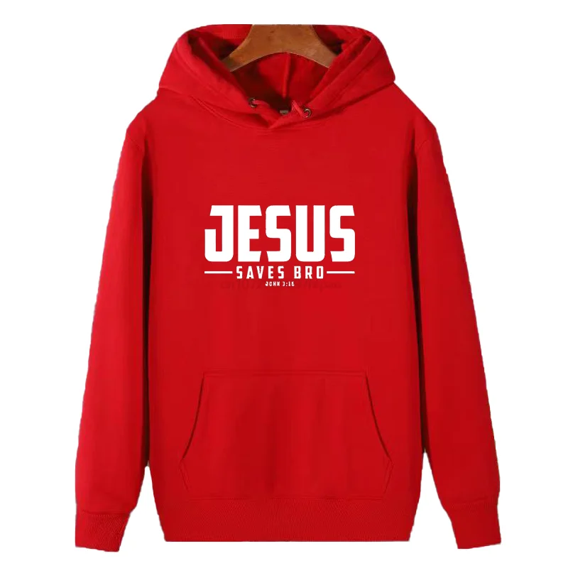 Jesus Saves Bro Religion Faith Pray God Slogan Graphic Hooded Sweatshirts Winter Essentials Pullovers Thick Sweater Hoodie