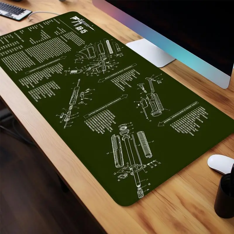 

AR-15 Design Gaming Mouse Pad, Non-Slip Rubber Base Large Desk Mat for PC Gaming & Home Office, Gamer & Computer Keyboard Mous