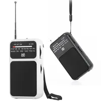 Pointer Radio Built-in Speaker Mini Radio Receiver Battery Operated Flashlight with 3.5mm Headphone Jack for Senior Home Walking