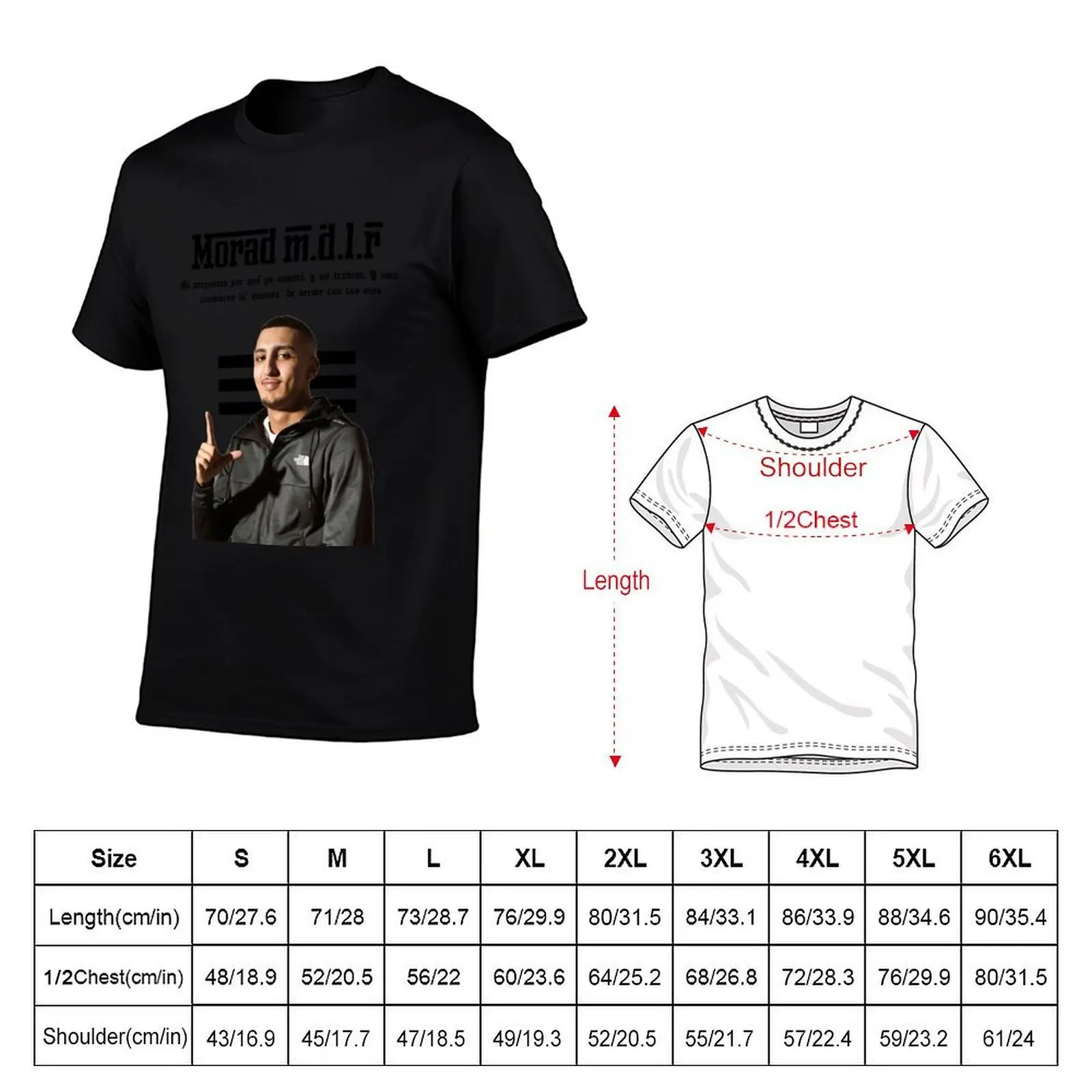Morad MDLR rapper T-Shirt t shirt for man 100 percent cotton man t shirt cotton man t shirt summer T-shirt