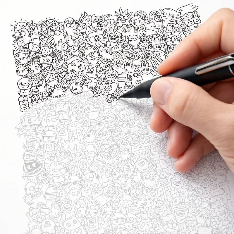 100sheets Doodle Book, Featuring Exquisite Doodle Patterns for You to Trace and Color, Provide a Serene and Creative Outlet