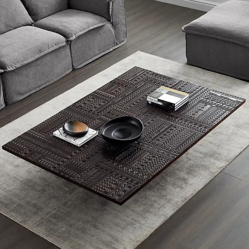 Lounge Center Coffee Table Nordic Living Room Sofa Modern Black Side Table Wooden Mid Century Stolik Kawowy Home Furniture