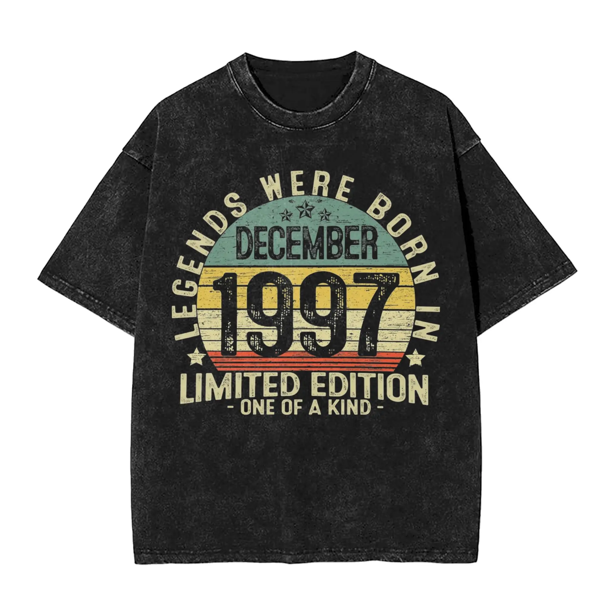 1997 30 years old Born In 1997 Made In 1997 30th Birthday  Merch Washed T Shirt for Men Women Streetwear Hip Hop T-Shirts