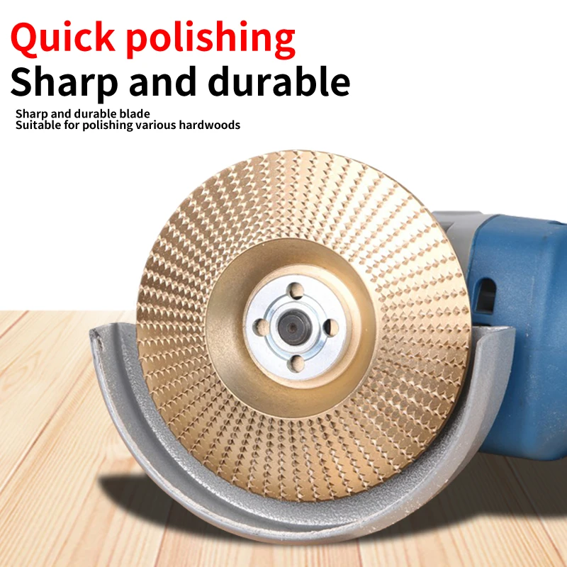 

100mm Wide 16mm Woodworking Grinding Disc Metal Hole Curved Bevel Wood Cutting Engraving Polishing Tool