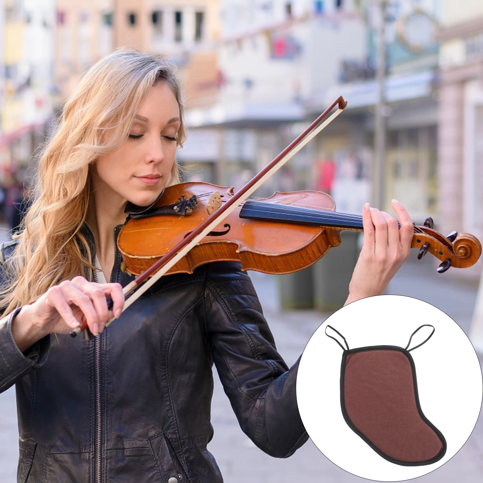 

Cotton Chin Holder Violin Shoulder Rest Skin Friendly Foam Pad Performance Accessory Kids Child