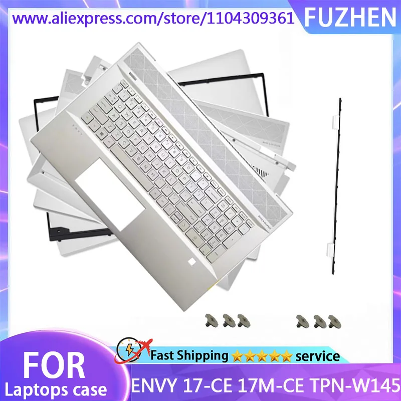 

Новый чехол для ENVY 17-CE 17M-CE TPN-W145, задняя крышка ЖК-дисплея/передняя рамка/подставка для рук, клавиатура/нижняя крышка, серебристая