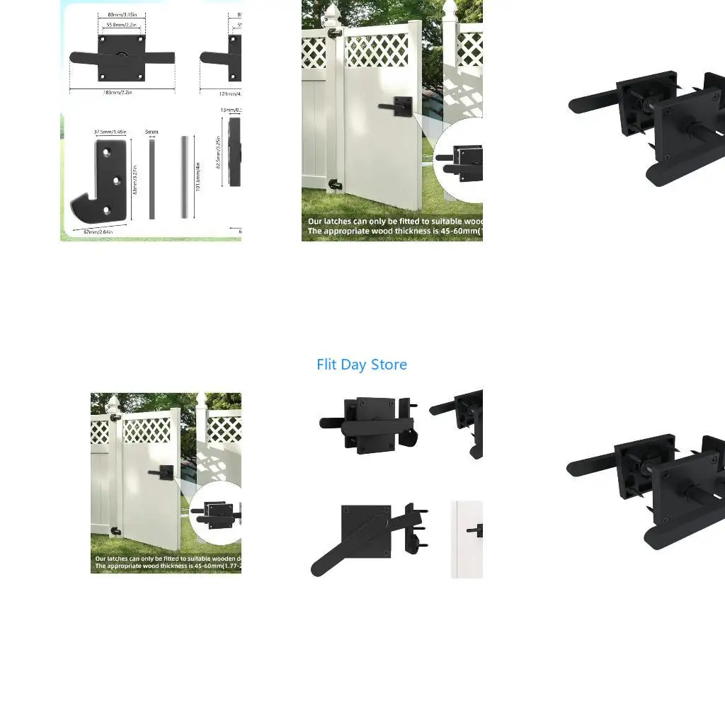 F92C Double Side Gate Latches Heavy Duty Swinging Door Latches Practical Fence Lock
