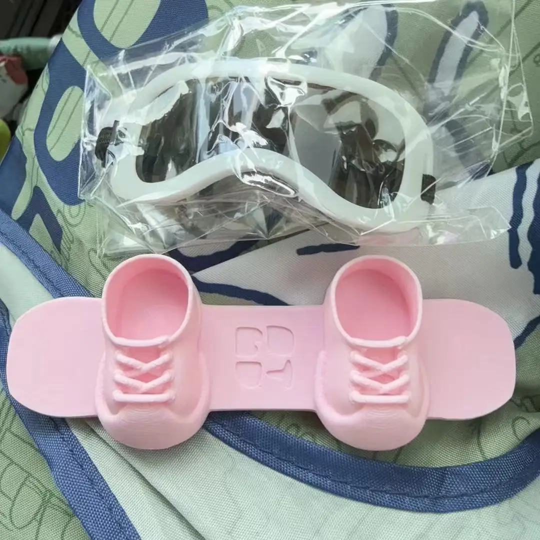 

For Vintage Trench Coat Skateboard Ski Board for labubu 3.0Doll Ski clothing set for Ropa Labubu doll Clothing Accessories