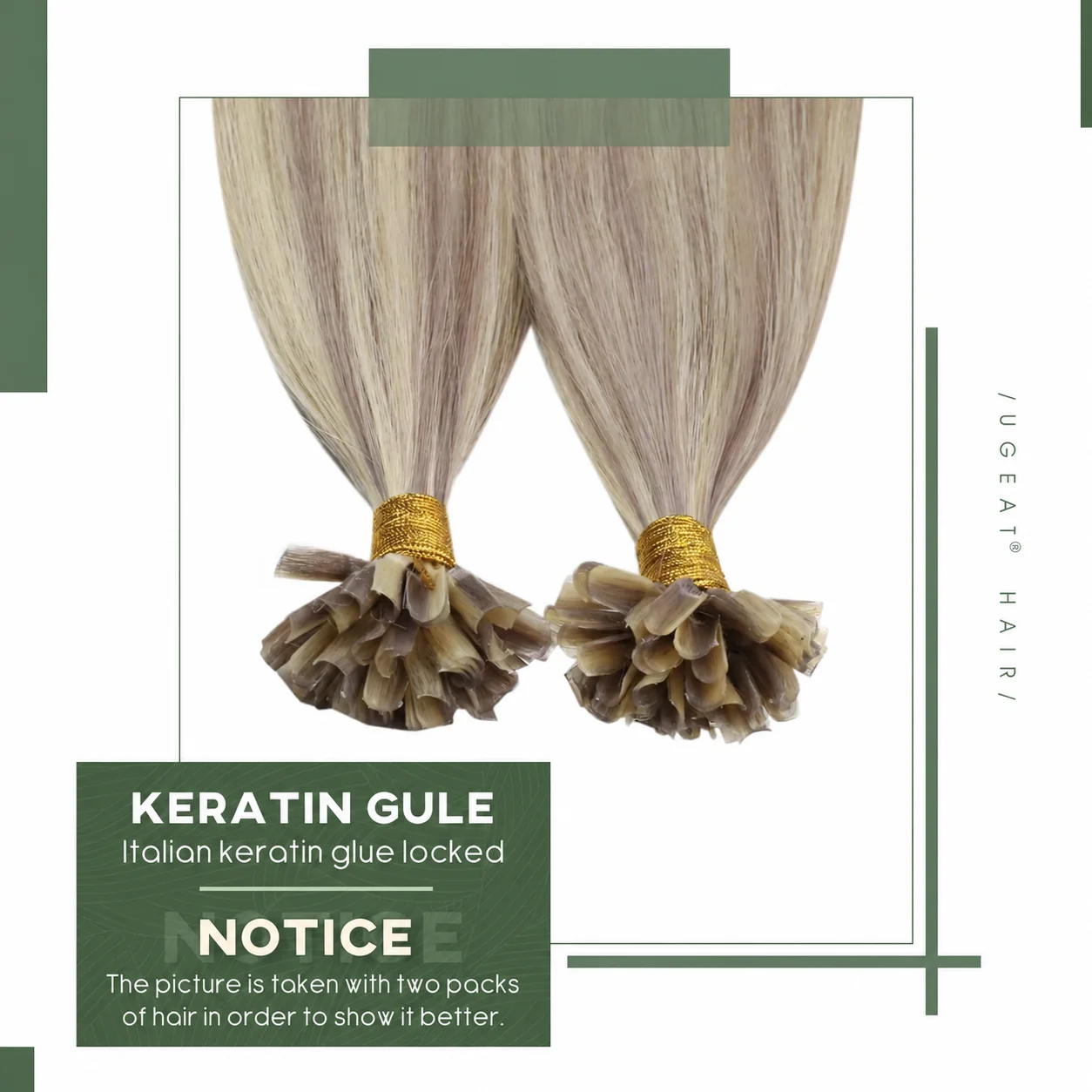 Ugeat Remy U Tip Hair Extensio - Nail Art Ombre ulasan dan harga