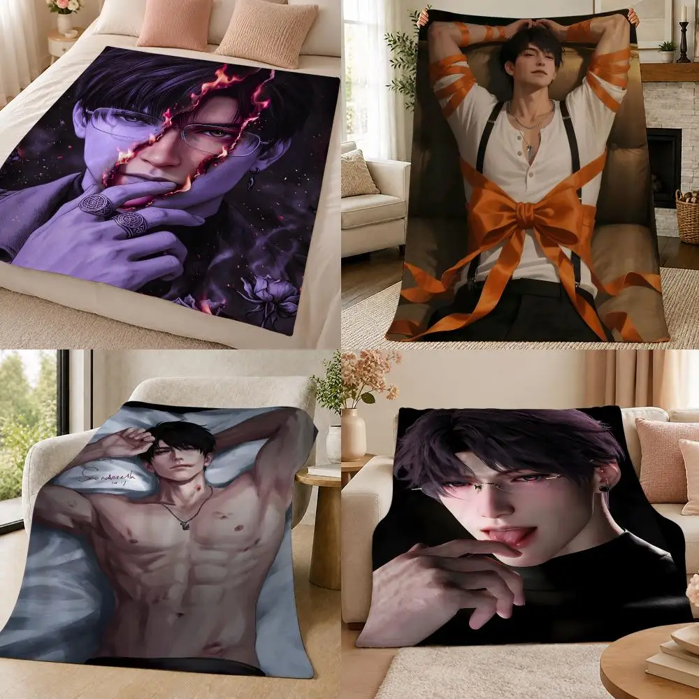 Game L-Love And Deepspace Romantic Sci-Fi Game Throw 320g Soft Flannel Fleece Throw Blanket Cover Sofa Bed Dorm Nap
