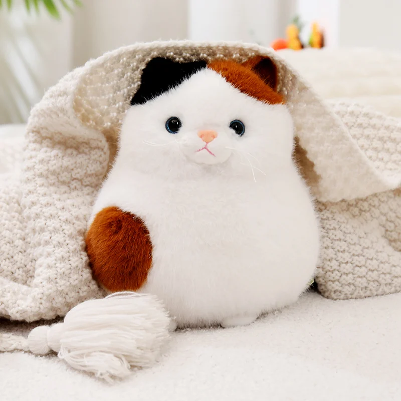 Kawaii Animal Round Cat Plush Toys Chubby Creative Cats Dolls Cute Birthday Gifts Room Decoration