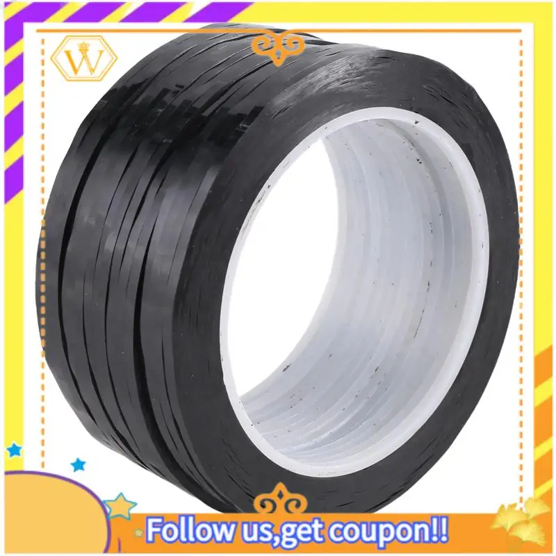 最新-16個ホワイトボードグラフィックチャートテープ、ドライイレースボードアートテープ、薄い黒グリッドグラフィックテープ、3mm幅、光沢のある黒