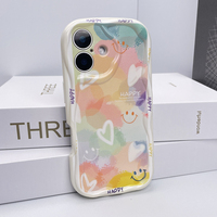 Wave Edge Case For Huawei Honor 200 300 90 50 70 Nova 11 Pro P60 P70 Ultra P50 P30 P40 Pro Lite Happy Face Love Heart Cover