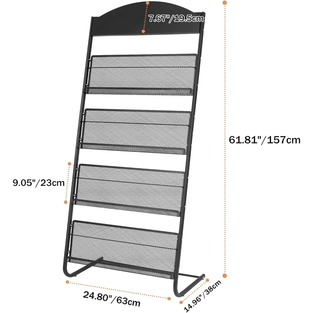 4-Tier Magazine Stand, 24.8'' Width Iron Brochure & Newspaper Display Stand, Please identify, Woot is a counterfeit