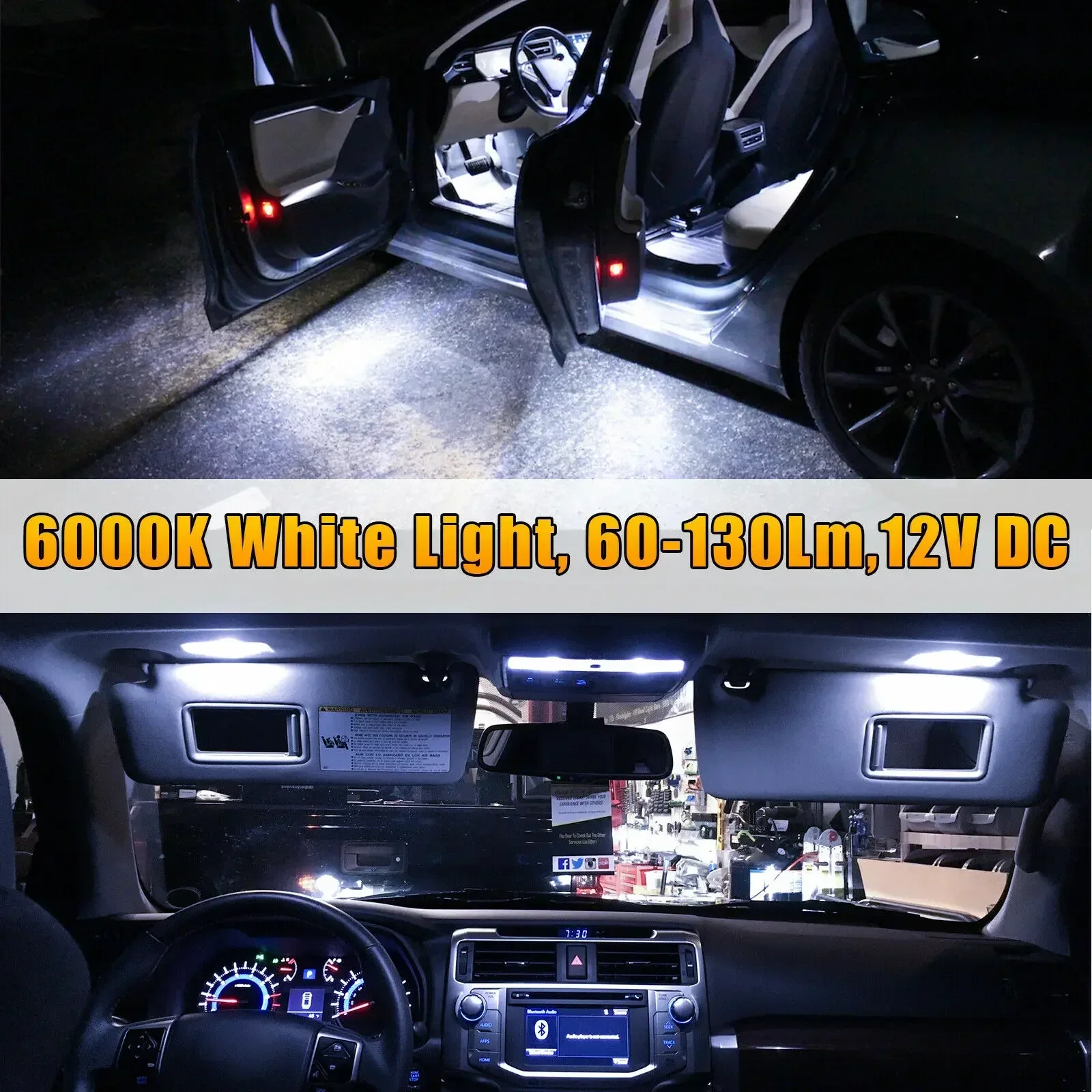 Bombilla LED para Interior de coche, Kit de lámparas de matrícula blanca para Bmw E53, E60, E90, T10 5050, 23 Uds.