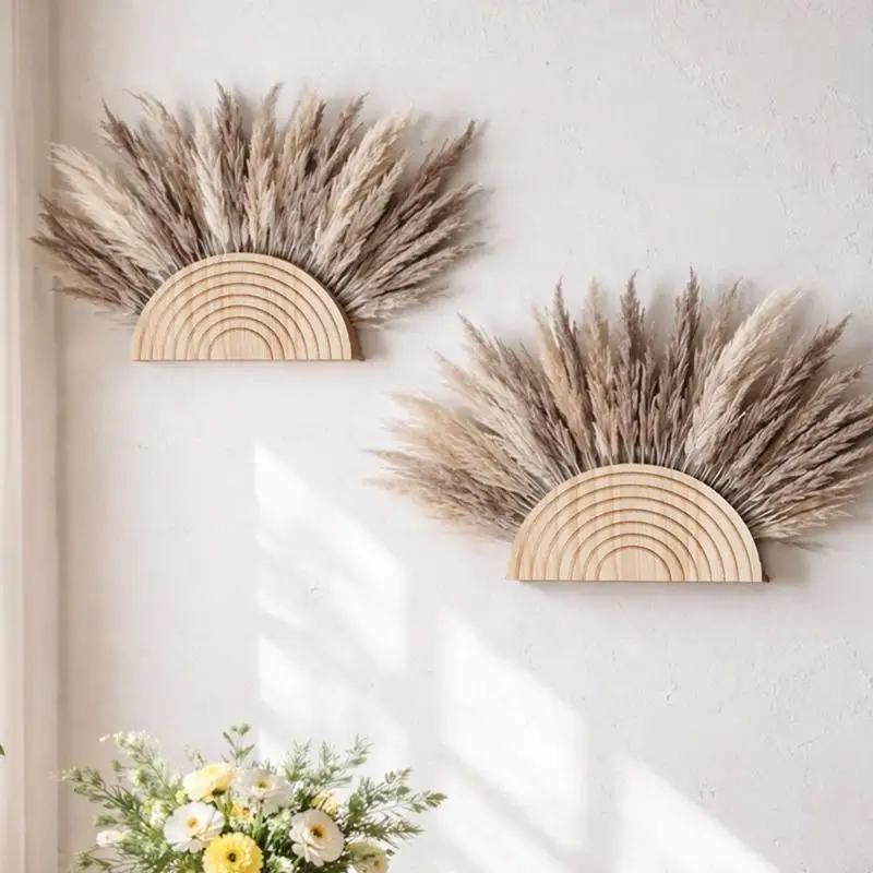 

Деревянный настенный кашпо для искусственных растений и стеблей сушеных цветов, современные деревянные вазы, настенные декоры