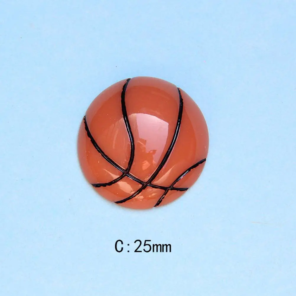 26Pcs Resin Sports Charms For Crafts Accessories Flat Bottom Patch Phone Decor Headdress Jewelry