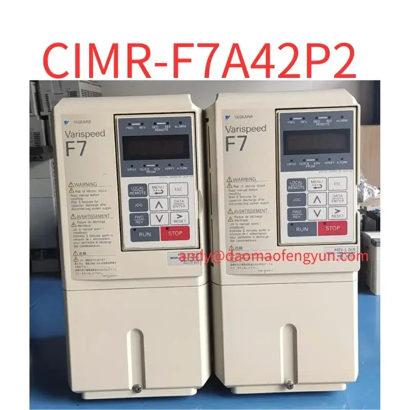 

Second-hand F7 frequency converter CIMR-F7A42P2 2.2KW 380V test OK