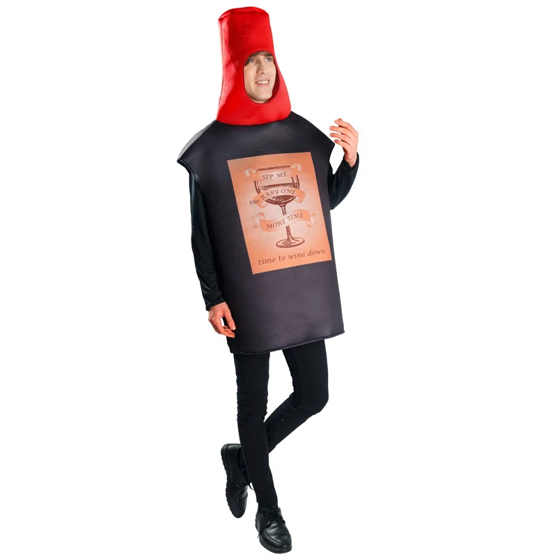 Túnica francesa de queso y vino tinto, disfraz de Halloween, mono de comida para fiesta, vestido de Cosplay elegante para mujer adulta