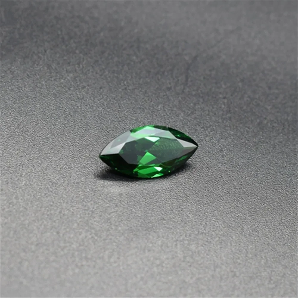 Medium Green Marquise Cut Faceted Emerald Gem Multiple Sizes to Choose
