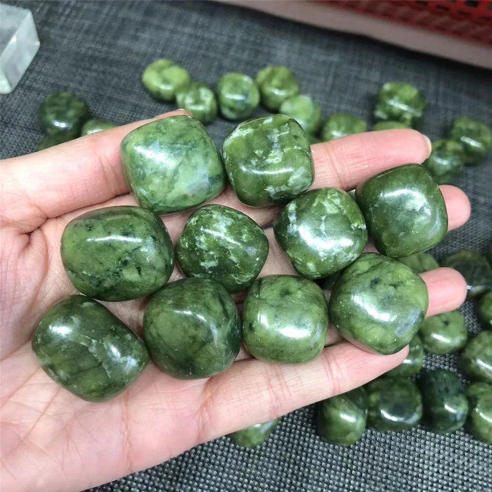 Pierres de guérison en cristal, pierres en Jade naturel vert foncé du canada, à vendre, 20-30mm