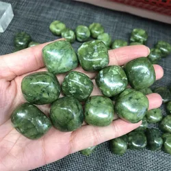 20-30mm Crystals Healing Stones Natural Dark Green Canadian Jade Tumbled Stones For Sale