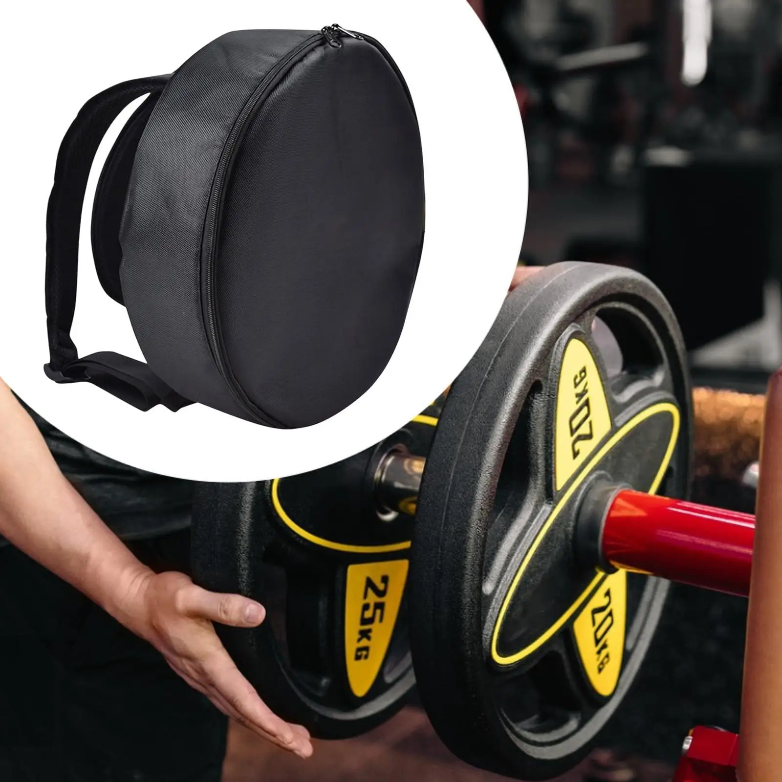 

Weighted Backpack for Gym Weight Plate Carrier Bag Oxford Rucksack Carrying Bag Storage Pack for Calf Raises Pushups Workout