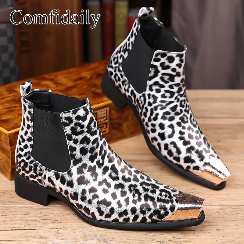 

2025 winter new large size small boots British style thick heel PU surface rubber sole Chelsea boots