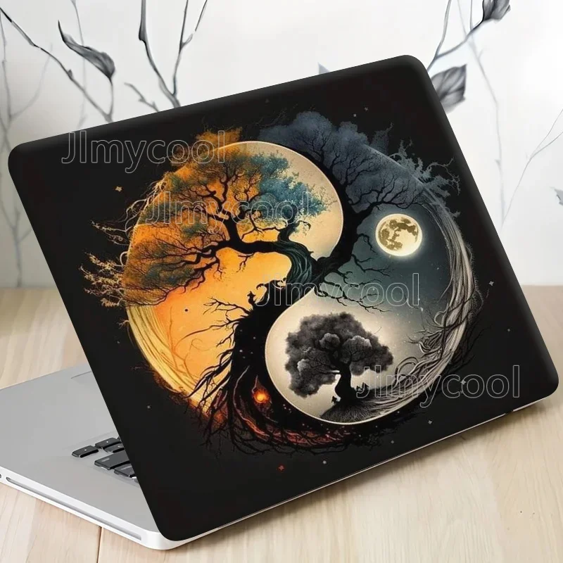 DIY Notebook Film Aesthetic Protective Film Yin and Yang Tree Harmonious Coexistence of Day and Night Waterproof Scratch