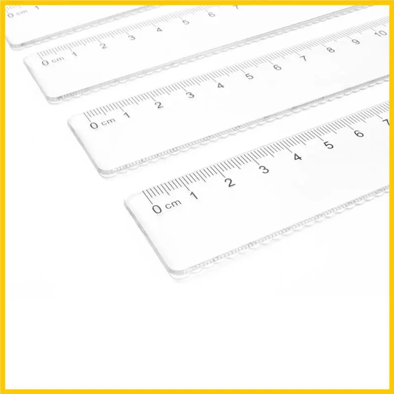 Q1JF 5 PCS 15/20 Rignetto Straight Primary School Set Set Plastic Ruler Clear Ruler