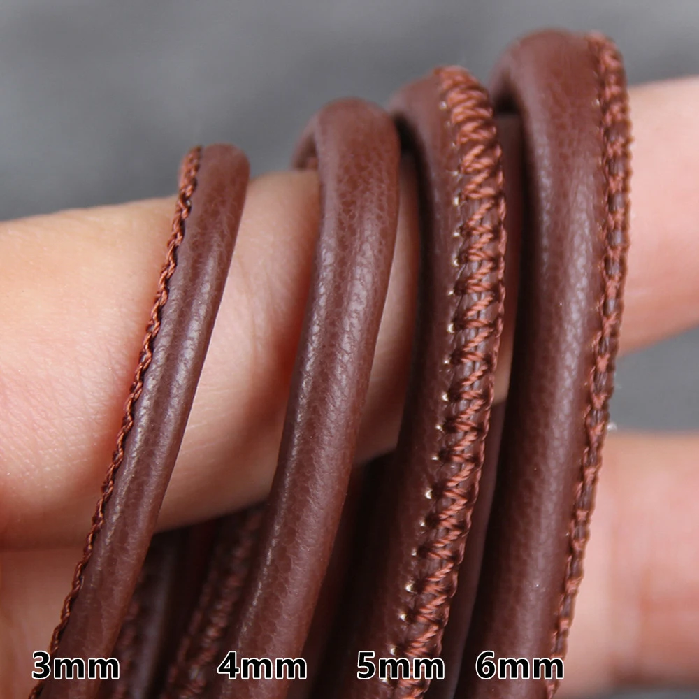 2meters 3/4/5/6mm Colorful Imitation sheepskin Leather Strap Findings Faux Leather Cord String Rope DIY Necklace Bracelet Making