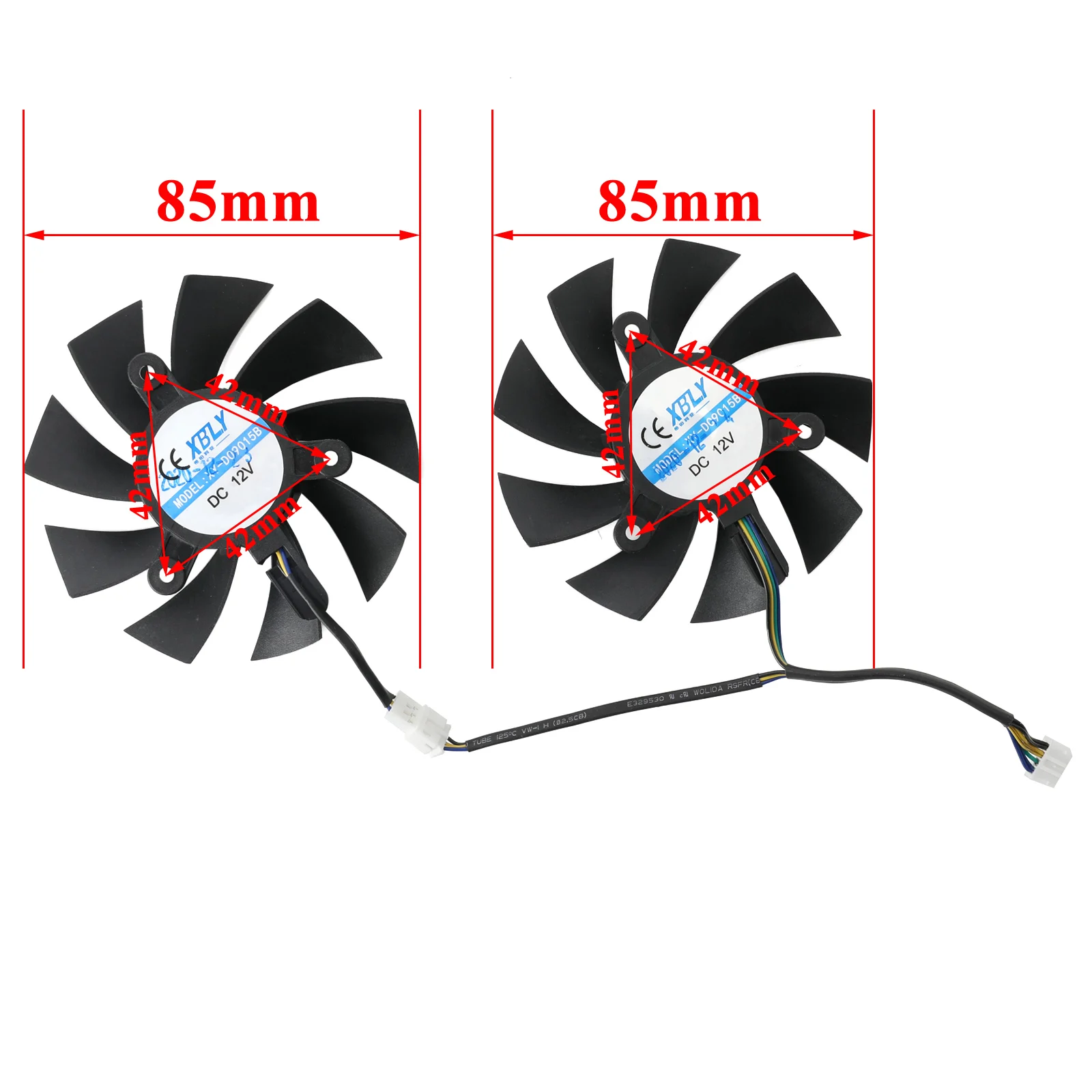 85MM XY-D09015B Video Card Fan Cooler for XBLY RX580 RX 580 8GB Graphics Card Replacement Fan