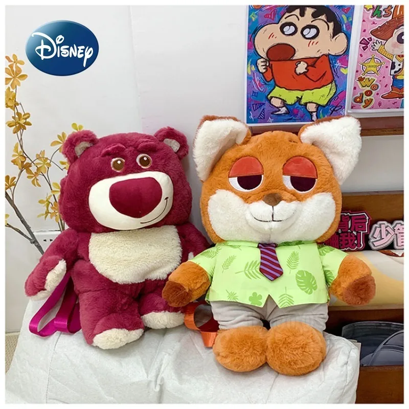 Disney judy nick nova mochila de pelúcia extra grande tendência da moda casual mochila de pelúcia dos desenhos animados bonito boneca saco de pelúcia alta qualidade