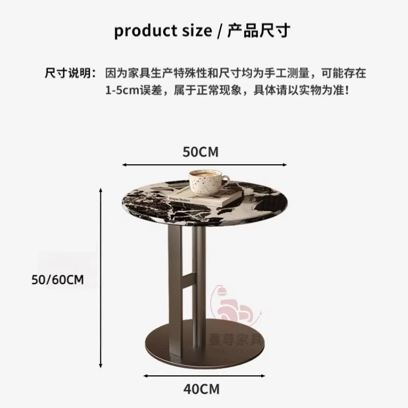 Marble C Shaped SideTable Sofa End Table Nightstand Bedside CoffeeTable Living Room Furniture Narrow Insert Movable Home Acrylic