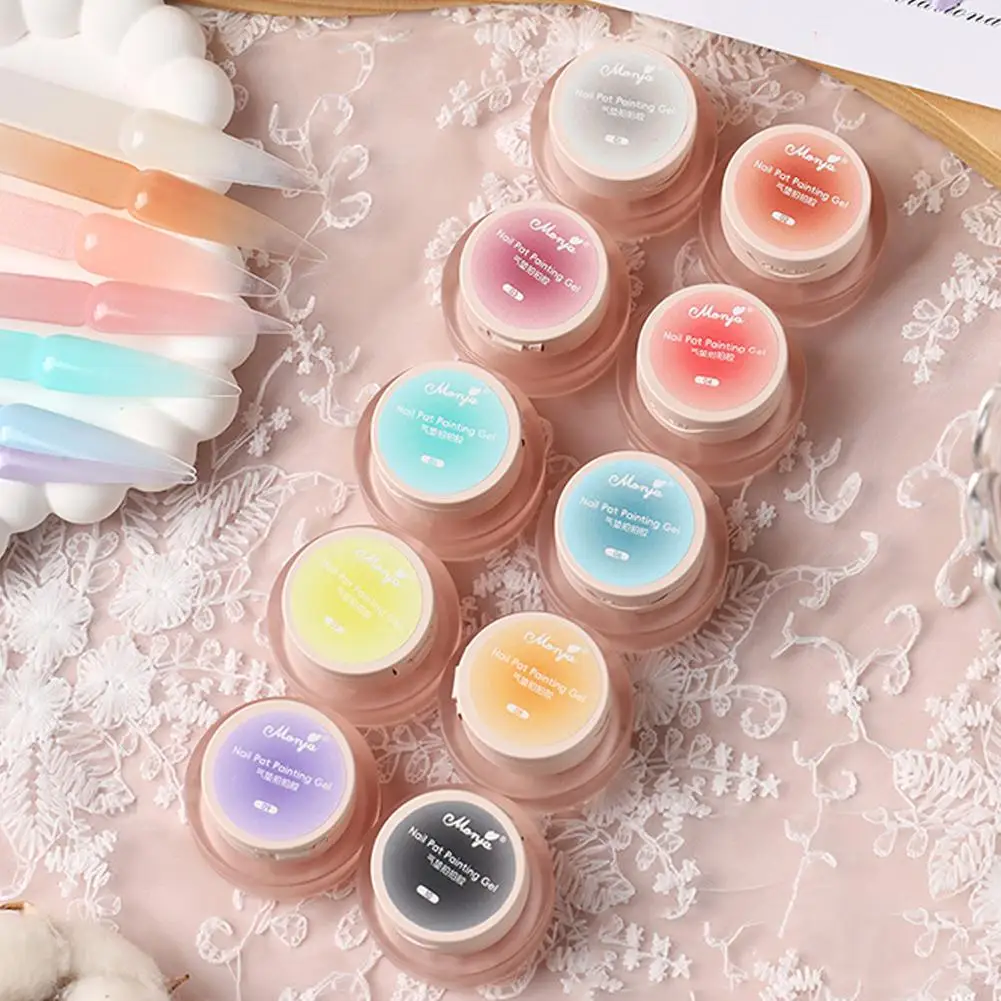 1 Stuks Kussen Kloppen Gel Polish Ombre Zwart Wit Perzik Pat Gel Nagellak Tekening Liner Franse Nagel Kussen Gradiënt gel