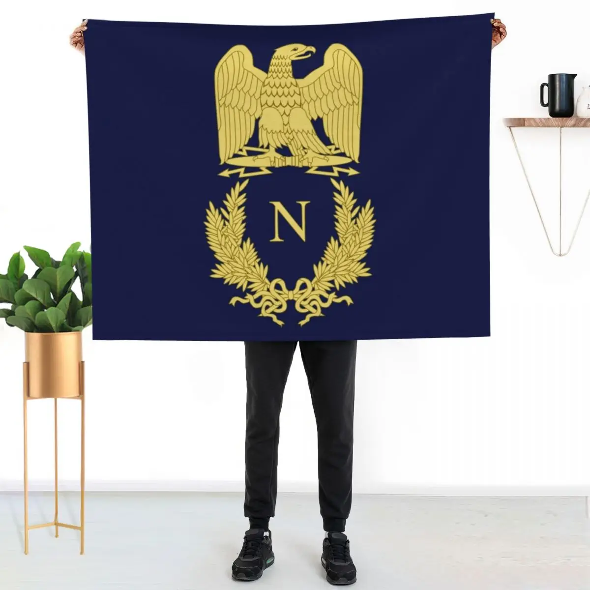 

Emblème de Napoléon Bonaparte Throw Blanket Modern Design Soft Blanket for Home Decor
