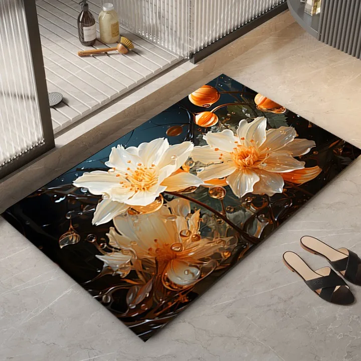 Home decoration bathroom absorbent floor mats bedroom living room entrance entrance carpet house kitchen printed floor mats