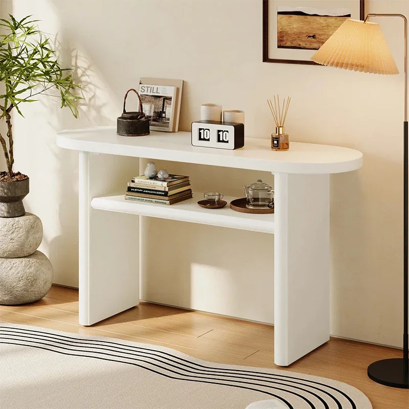 Designer porch table Solid wood foyer Entry porch table Living room, strip case, wall decoration, storage display shelves