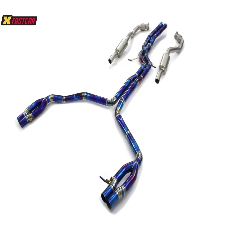 Without Muffler Valvetronic Exhaust With Tips Exhaust Catback for  RS6 RS7 C7 C8 4.0L 2013 up - view 4