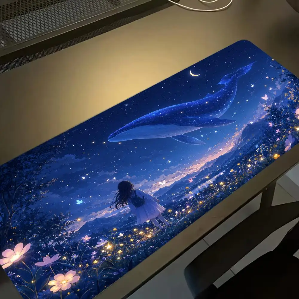 Коврики для мыши Cosmic Whale Dreams, аксессуары для ПК, настольный коврик, коврик для мыши для геймеров, игровой декоративный коврик, большой коврик для мыши