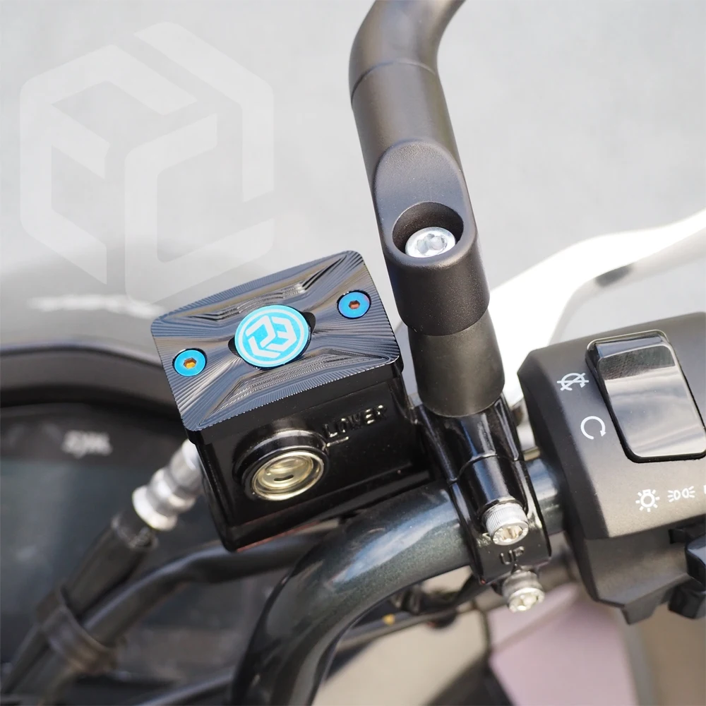 For SYM 4 MICA 125 / 150 Brake Fluid Cap Master Cylinder Reservoir Front Brake Fluid Tank Oil Cup Cap CNC Motorcycle Accessories