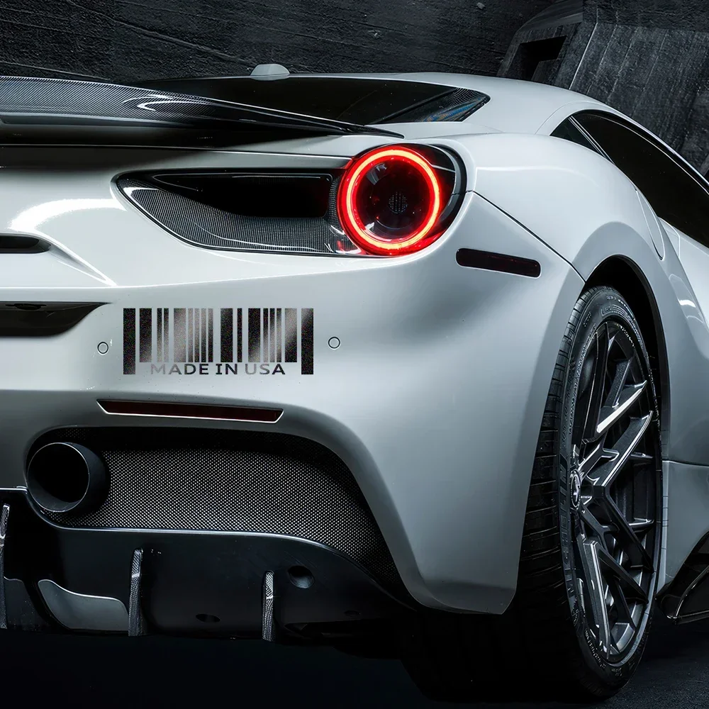 

Made in USA Barcode Car Sticker Creative Motorc DIY Decoration Accessories For GMC Ford Jeep Cadillac Chevrolet Buick Dodg