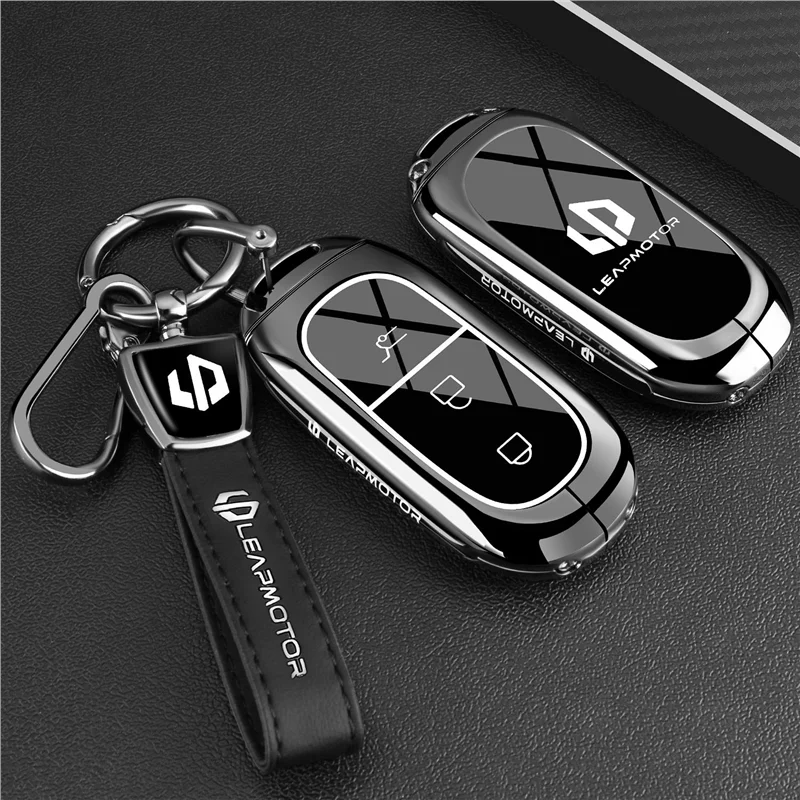 For LEAPMOTOR T03 C10 C11 C16 C01 B01 B10 S01 2025-2026 Special all inclusive metal key set bag Car protective case key chain