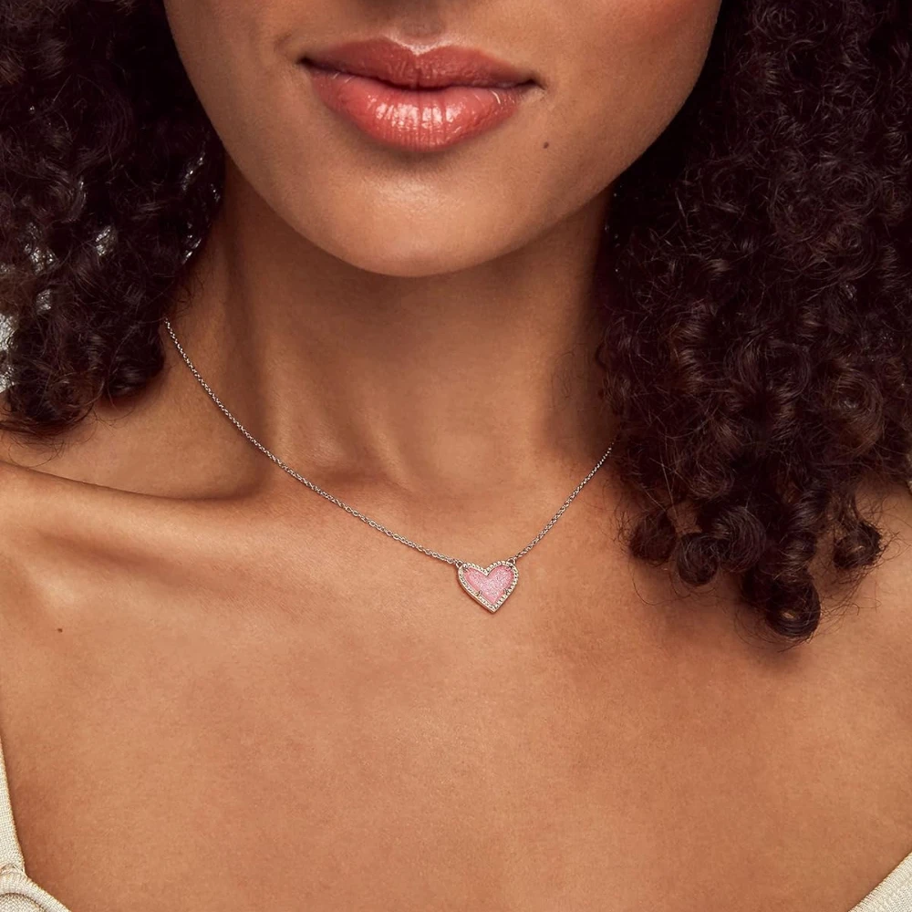 Yeevaa Hart Natuurlijke Kristal Edelsteen Verstelbare Hanger Ketting Voor Vrouwen, Mode Sieraden