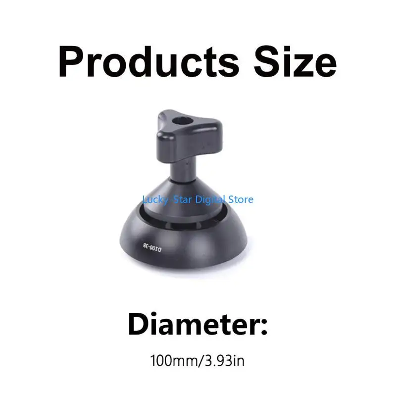 N7MC Precise Aluminum 100mm Half Round Flat to Bowl Adapter Converter for Gimbals Base Universal Tripod Connectors - Image 6