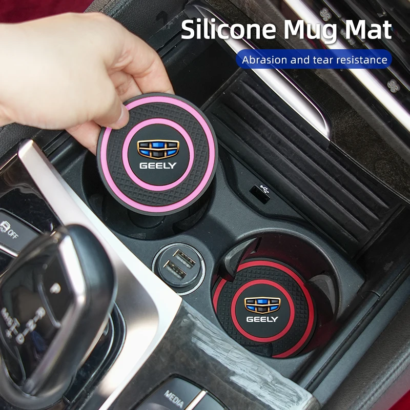 

2 шт. автомобильная подставка для бутылки с напитком, противоскользящий коврик для чашки с водой для Geely Emgrand X7 EC7 Boyue GC6, детали LC EC8 Atlas CK2