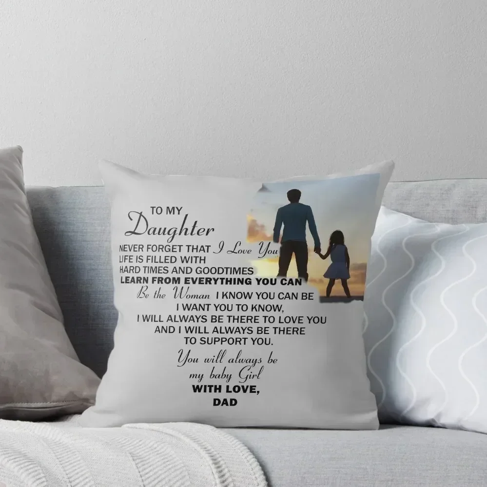 

To My Daughter Throw Pillow Couch Cushions covers for pillows Christmas s Covers Couch Pillows pillow