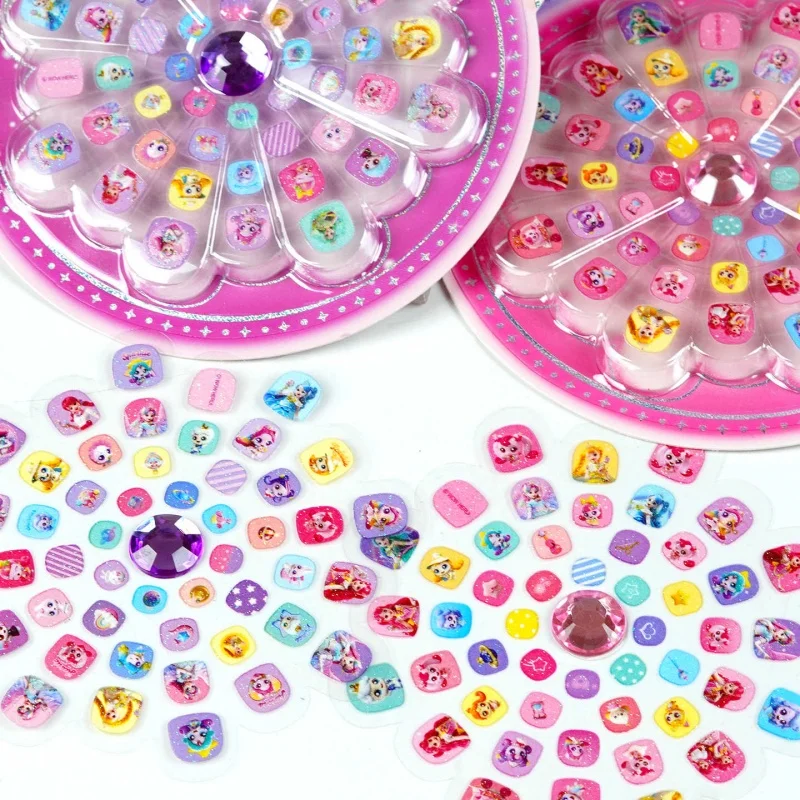 Teenieping Nail Stickers 48 Pcs Waterproof Non Toxic Cartoon Cute Pattern Manicure Decals For Diy Nail Art Decoration