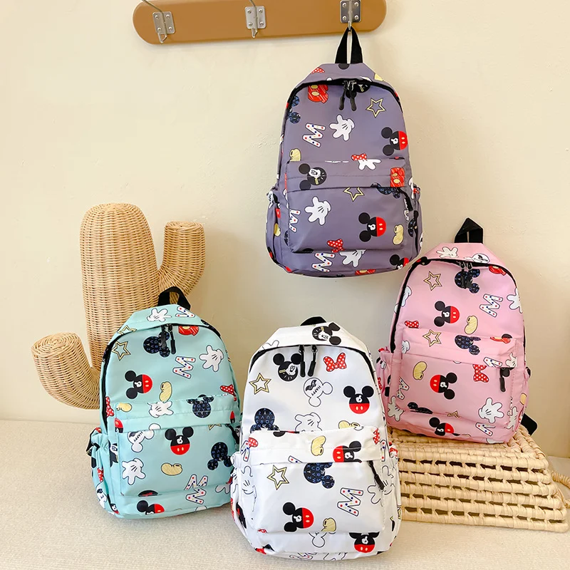 Disney Mickey cartoon print mini lightweight breathable schoolbag girls cute wear-resistant leisure travel children's backpack